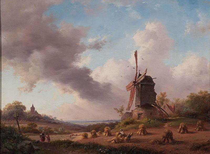 Jan Adam Kruseman Harvest Month Germany oil painting art